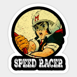 Graphic Vintage F1 Design Character Sticker